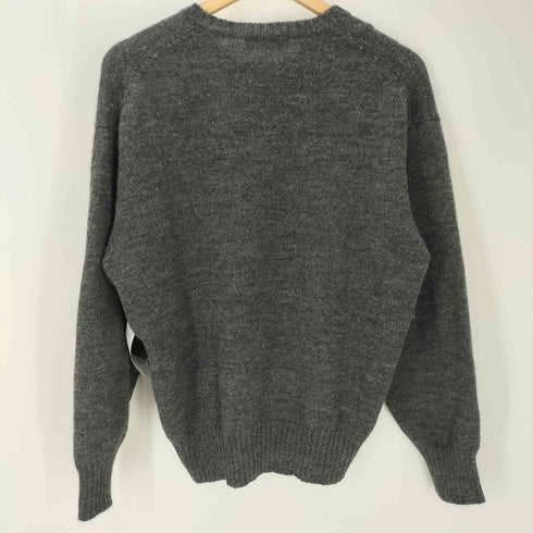コムデギャルソンオム COMME des GARCONS HOMME 90S 98AW AD1997 田中オム デカ 銀タグ ジャカード バイアス ノルディック Vネック ローゲージ ウール ニット セーター archive アーカイブ メンズ