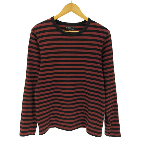 アニエスベーオム Agnes b.homme 細 ボーダー コットン 長袖 Tシャツ Coulos L/S カットソー ロンT メンズ T1