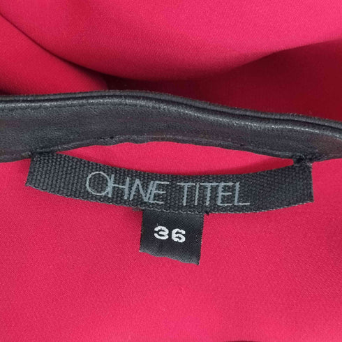 OHNE TITEL レザー切り替え ジップデザイン ノースリーブ ワンピース レディース 36