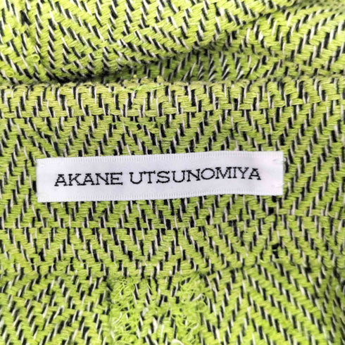 アカネウツノミヤ AKANE UTSUNOMIYA シルク フリンジ カーゴパンツ レディース JPN:36