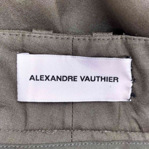 ALEXANDRE VAUTHIER 2タック シルク ワイド パンツ レディース 34