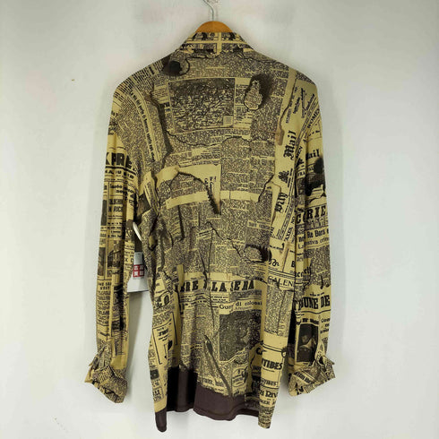 ロベルトカヴァリ roberto cavalli 90S ニュースペーパー シャツ レディース JPN:S