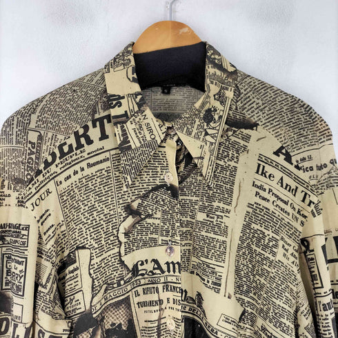 ロベルトカヴァリ roberto cavalli 90S ニュースペーパー シャツ レディース JPN:S