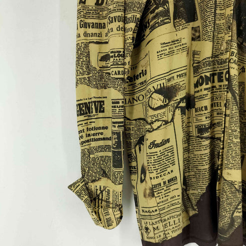 ロベルトカヴァリ roberto cavalli 90S ニュースペーパー シャツ レディース JPN:S