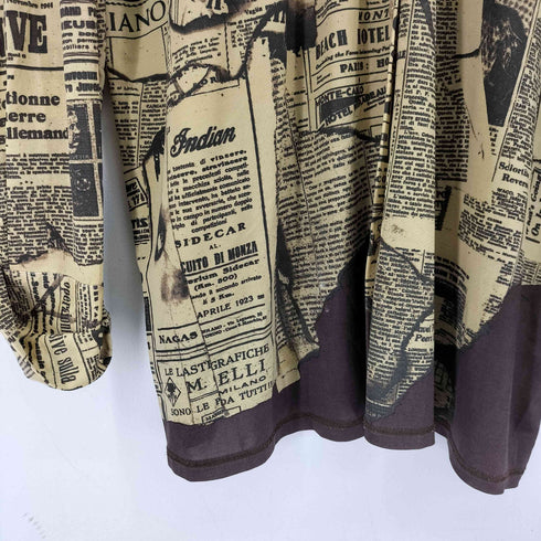 ロベルトカヴァリ roberto cavalli 90S ニュースペーパー シャツ レディース JPN:S