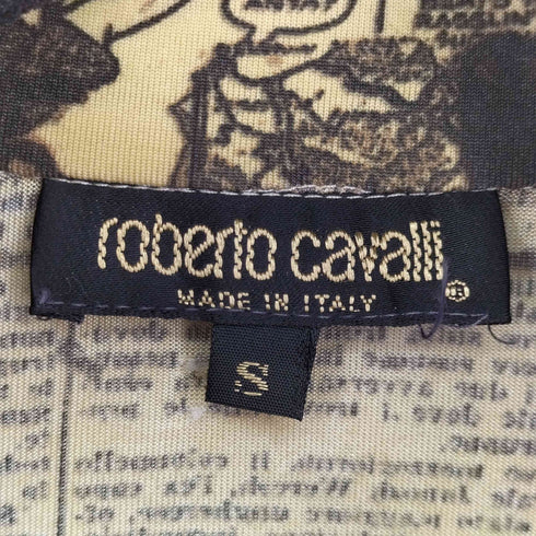 ロベルトカヴァリ roberto cavalli 90S ニュースペーパー シャツ レディース JPN:S