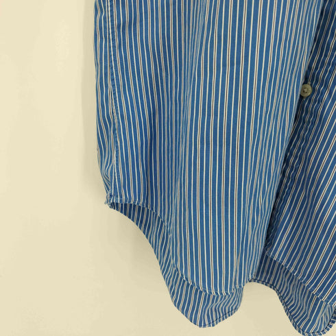 ラルフローレン RALPH LAUREN 90s CLASSIC FIT ポニー刺繍 マルチストライプ 半袖 ボタンダウン シャツ メンズ import:M