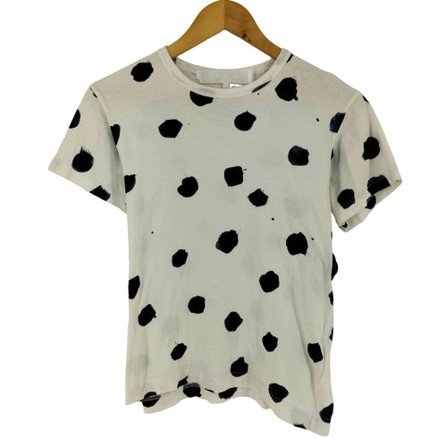タオコムデギャルソン tao COMME des GARCONS 綿天竺 総柄 ドット プリントTシャツ レディース M