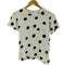 タオコムデギャルソン tao COMME des GARCONS 綿天竺 総柄 ドット プリントTシャツ レディース M