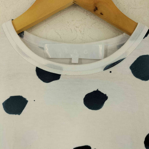 タオコムデギャルソン tao COMME des GARCONS 綿天竺 総柄 ドット プリントTシャツ レディース M