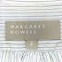 マーガレットハウエル MARGARET HOWELL ストライプ柄 パフスリーブ 半袖 ピンタックブラウス レディース JPN:2