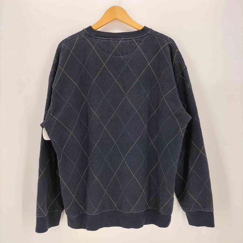 タウンクラフト TOWNCRAFT 90-00S アーガイル 裏起毛 クルーネック スウェット メンズ import:L