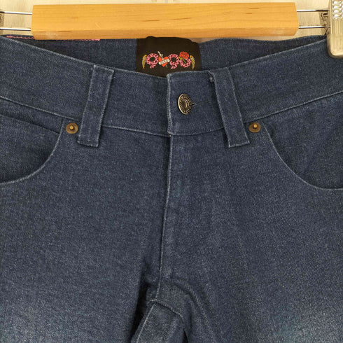 ナインティナインティ 9090 バックプリント ローライズ フレアデニムパンツ レディース JPN:S