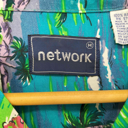 network 90s レーヨン アロハシャツ メンズ import:M