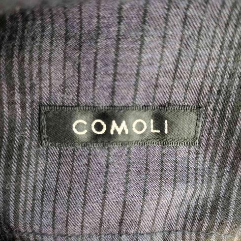 コモリ COMOLI ウールシルク ワークシャツ メンズ
