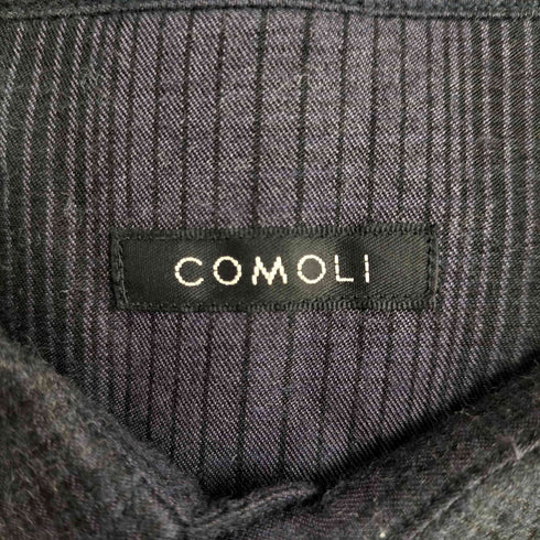 コモリ COMOLI ウールシルク ワークシャツ メンズ