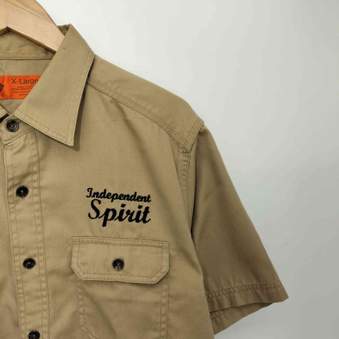 ディッキーズ Dickies ワッペン S/S ワークシャツ メンズ import:XL