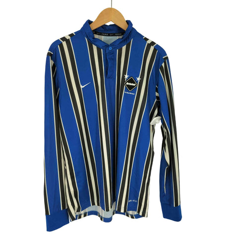 ナイキエフシーアールビー NIKE F.C.R.B DRI-FIT ストライプ 長袖 ポロシャツ メンズ JPN:XL
