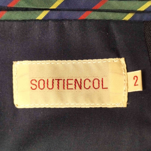 SOUTIENCOL リネン ウールブレンド 金釦 3B 背抜き テーラードジャケット メンズ JPN:2