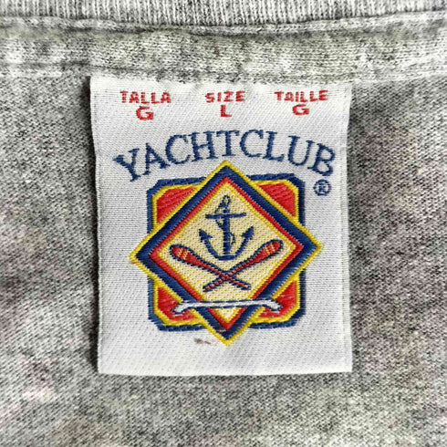 90-00s YACHTCLUB PLAYA DEL CARMEN ヤモリ アニマルプリント クルーネック Tシャツ メンズ import:L