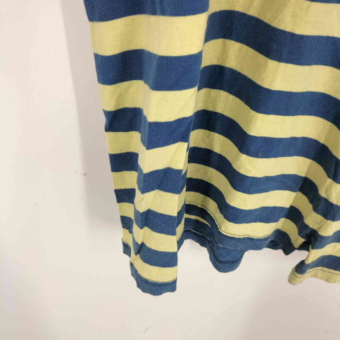 パムパークスアンドミニ P.A.M. PERKS AND MINI ワンポイント ドクロ スカル ボーダー ポロシャツ メンズ import:XL