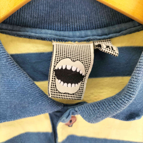 パムパークスアンドミニ P.A.M. PERKS AND MINI ワンポイント ドクロ スカル ボーダー ポロシャツ メンズ import:XL