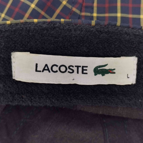 ラコステ LACOSTE ロゴ刺繍 チェック アジャスター キャップ メンズ