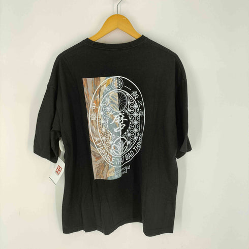 麻中之蓬 両面プリント クルーネック Tシャツ メンズ JPN:XL