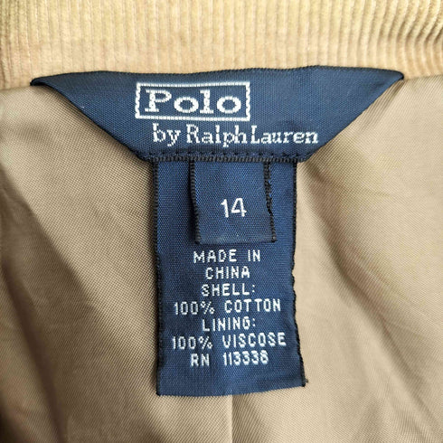 ポロバイラルフローレン Polo by RALPH LAUREN 90s コーデュロイ テーラードジャケット レディース 14