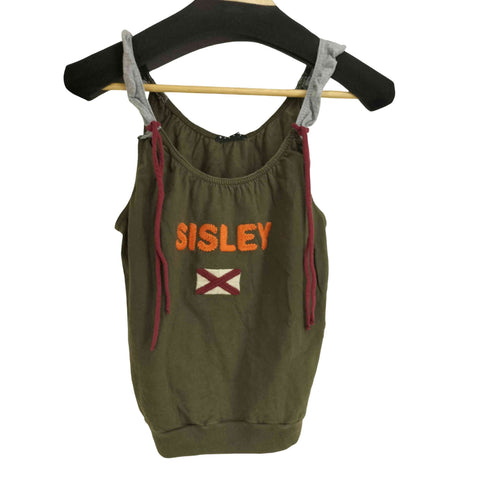 シスレー SISLEY y2k ロゴ刺繍 キャミソール レディース import:M