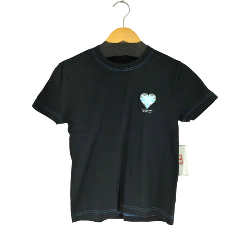 バーバリーブラックレーベル BURBERRY BLACK LABEL ハートプリント S/S Tシャツ レディース JPN:1