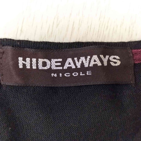ハイダウェイニコル HIDEAWAYS NICOLE 英字プリント Vネック カットソー Y2K メンズ JPN:46