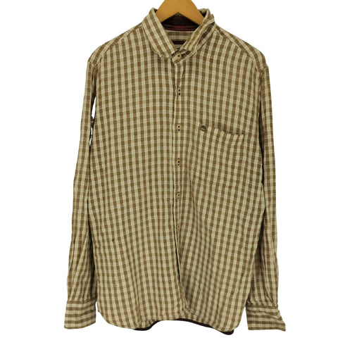 ティンバーランド Timberland コットン×リネン L/Sチェックシャツ メンズ JPN:M