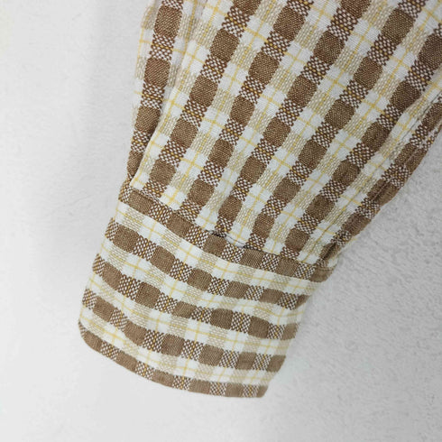 ティンバーランド Timberland コットン×リネン L/Sチェックシャツ メンズ JPN:M