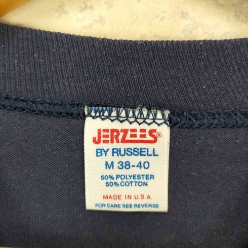 ジャージーズ JERZEES 80S USA製 OLD STYLE RUN プリント 袖シングル S/S カットソー メンズ M