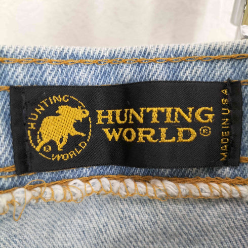 ハンティングワールド HUNTING WORLD エンボス加工 デニム トートバッグ レディース
