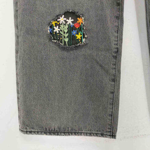 フリーダ Freada 26SS フラワー刺繍ワイドデニムパンツ レディース ONE SIZE