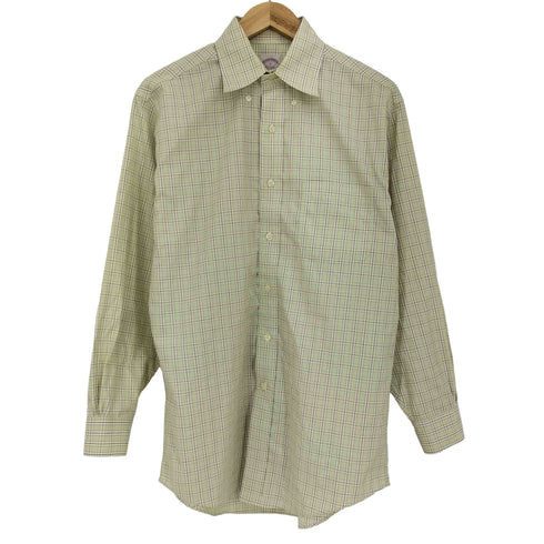 ブルックスブラザーズ BROOKS BROTHERS チェック シングルポケット L/S ボタンダウンシャツ メンズ import:S