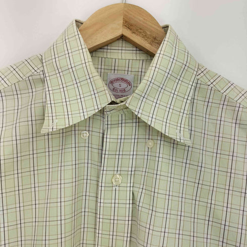 ブルックスブラザーズ BROOKS BROTHERS チェック シングルポケット L/S ボタンダウンシャツ メンズ import:S