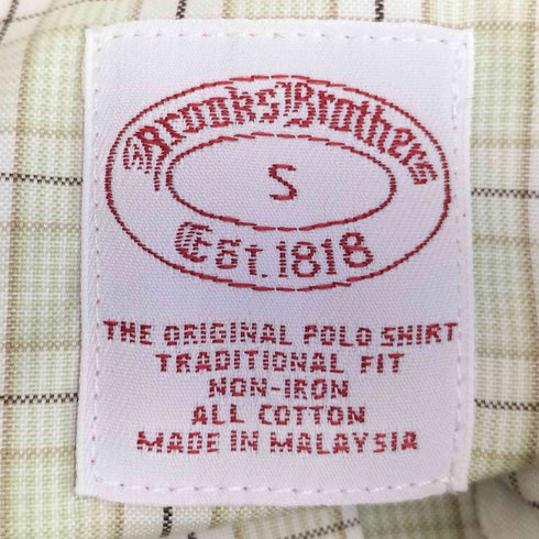 ブルックスブラザーズ BROOKS BROTHERS チェック シングルポケット L/S ボタンダウンシャツ メンズ import:S