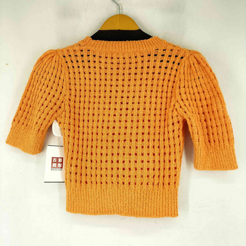 ザラ ZARA S/S メッシュニットトップス レディース import:M