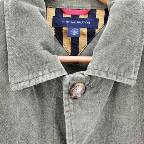 トミーヒルフィガー TOMMY HILFIGER エポレット ベロア カバーオール メンズ import:M