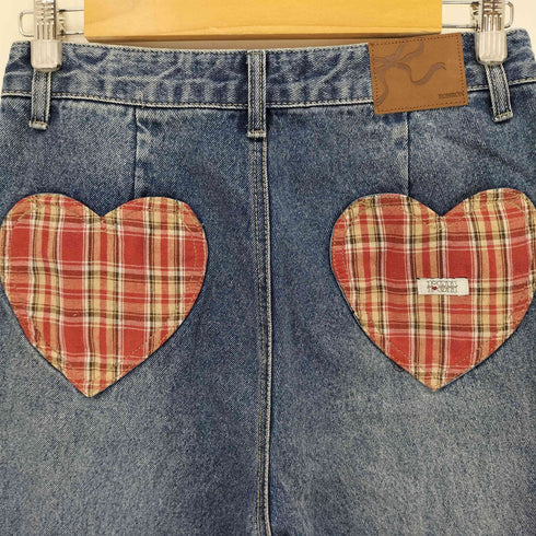 RONRON PATCH ROLL UP DENIM PANTS レディース M