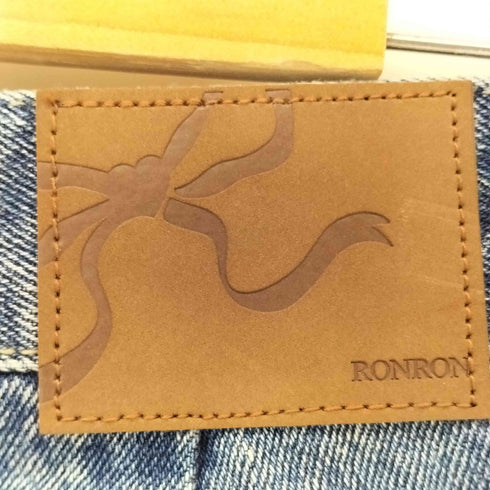 RONRON PATCH ROLL UP DENIM PANTS レディース M