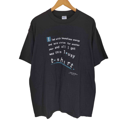 SPRING FORD 90S USA製 SHOEBOX GREETINGS メッセージプリント 袖シングル S/S カットソー メンズ XL