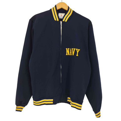 チャンピオン Champion 60s~70s バータグ USA製 ロケットタロン NAVY プリント トラックジャケット メンズ import:L