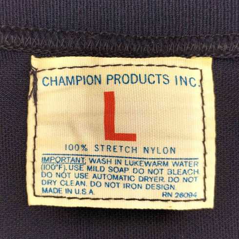 チャンピオン Champion 60s~70s バータグ USA製 ロケットタロン NAVY プリント トラックジャケット メンズ import:L
