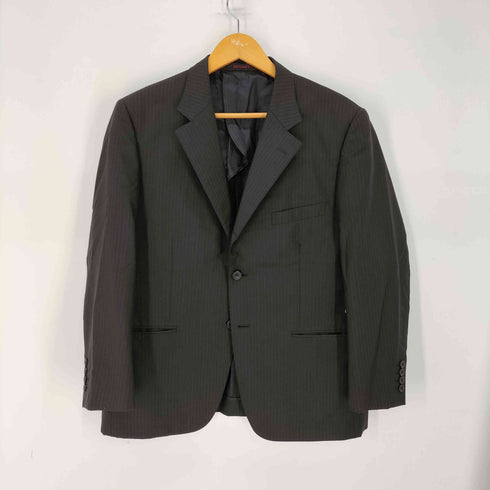 PATTi PATTi 2B ウール ストライプ テーラードジャケット & ストライプ タック スラックス セットアップ メンズ 98BB4
