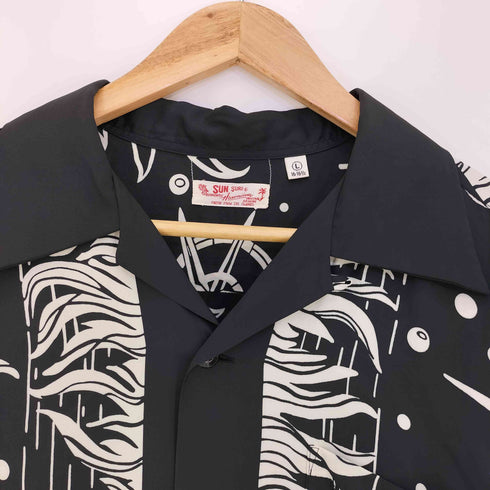 サンサーフ SUN SURF 総柄 ドット ヒトデ プリント レーヨン100 S/S アロハシャツ メンズ JPN:L