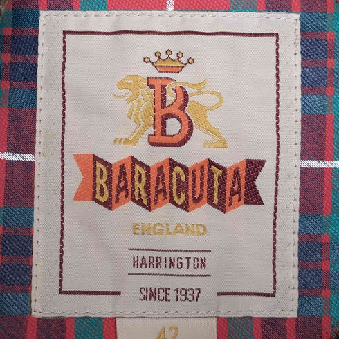 バラクータ BARACUTA ガンクラブチェック ウール ダブルジップ G-9 スイングトップ ハリントンジャケット メンズ UK:42